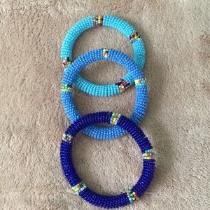 Set of 3 seed bead bracelets